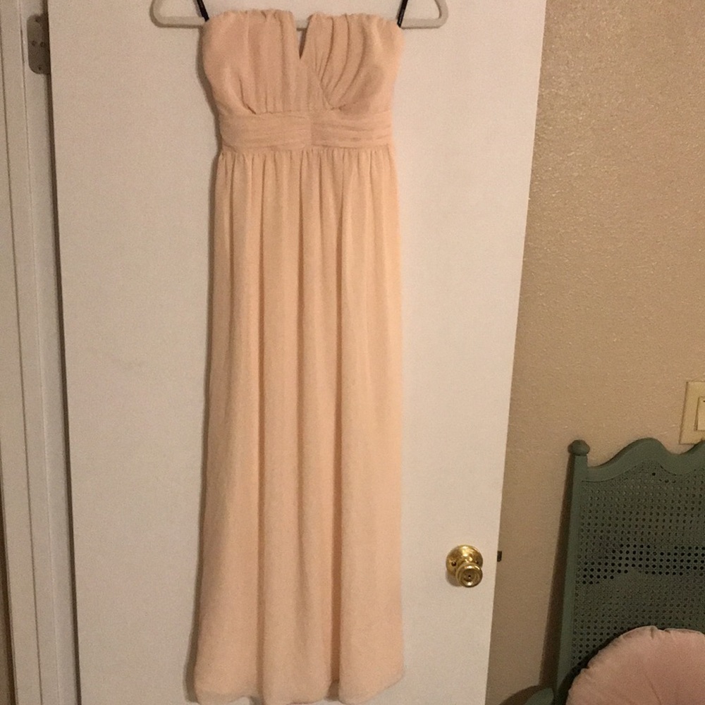 ASOS tfnc blush strapless gown